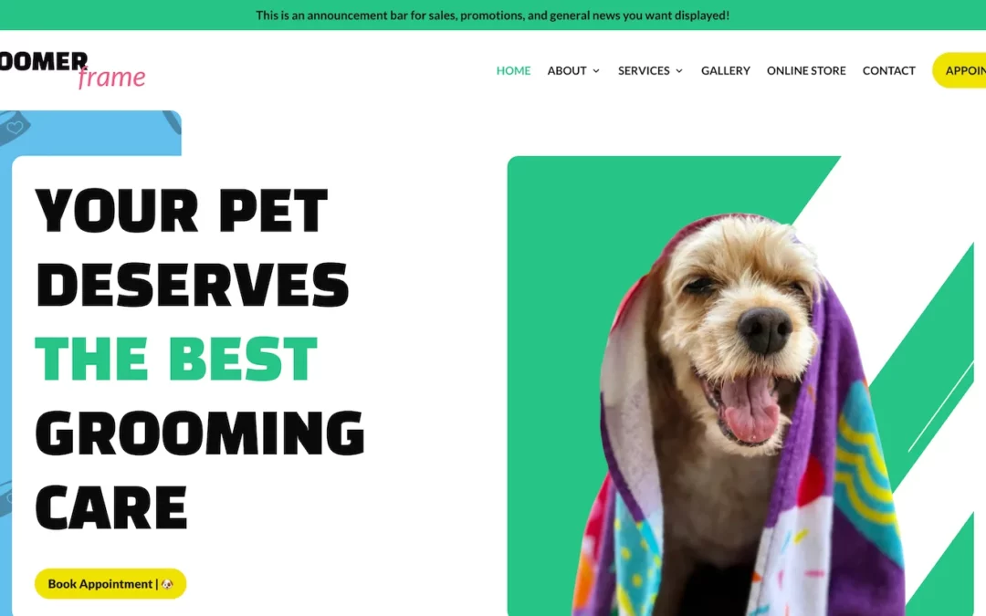Groomer Website Template (Izzie – Groomer.io)